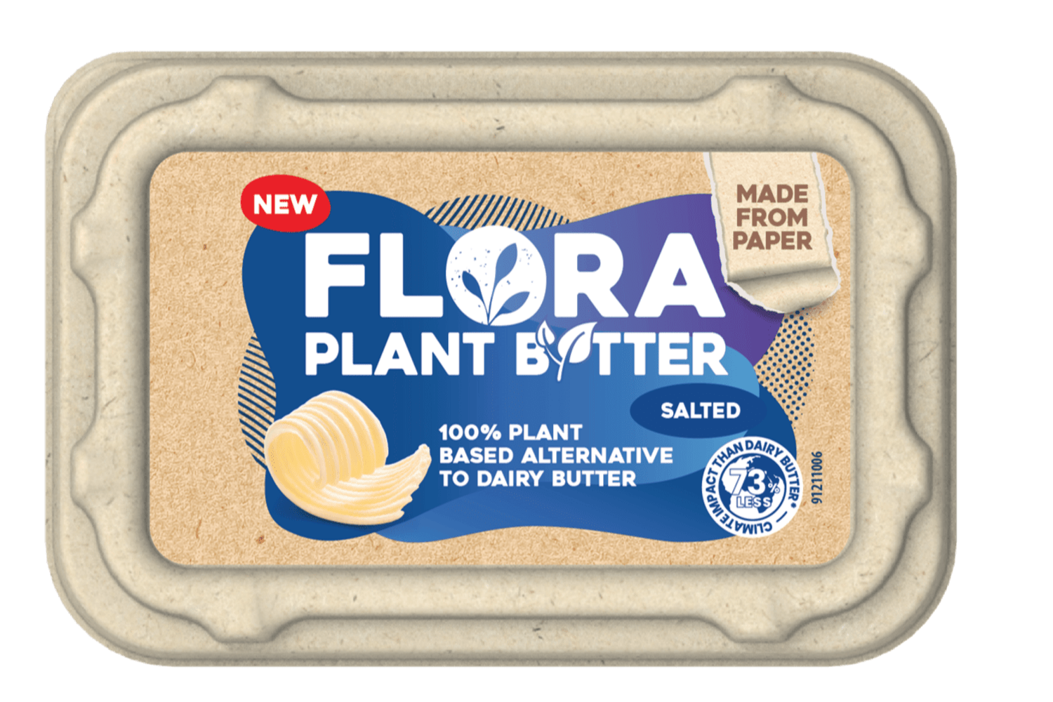 Flora Blue Paper Tub